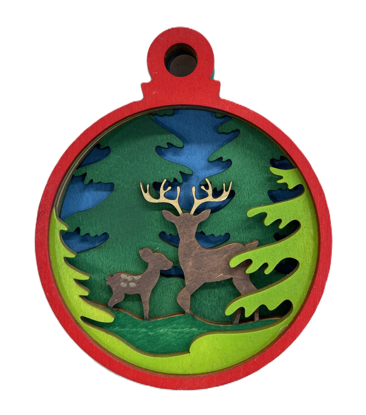 Deer in Forest Ornament Door Sign Unfinished Wood DIY Kit AN15