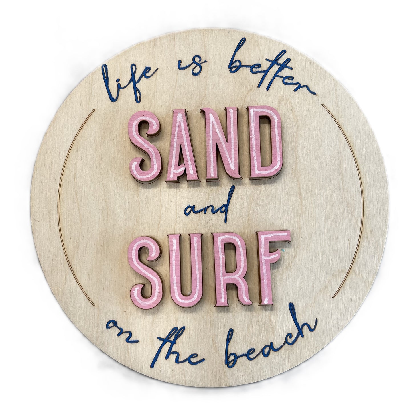 Life is Better at the Beach Door Sign Unfinished Wood DIY Kit BC101