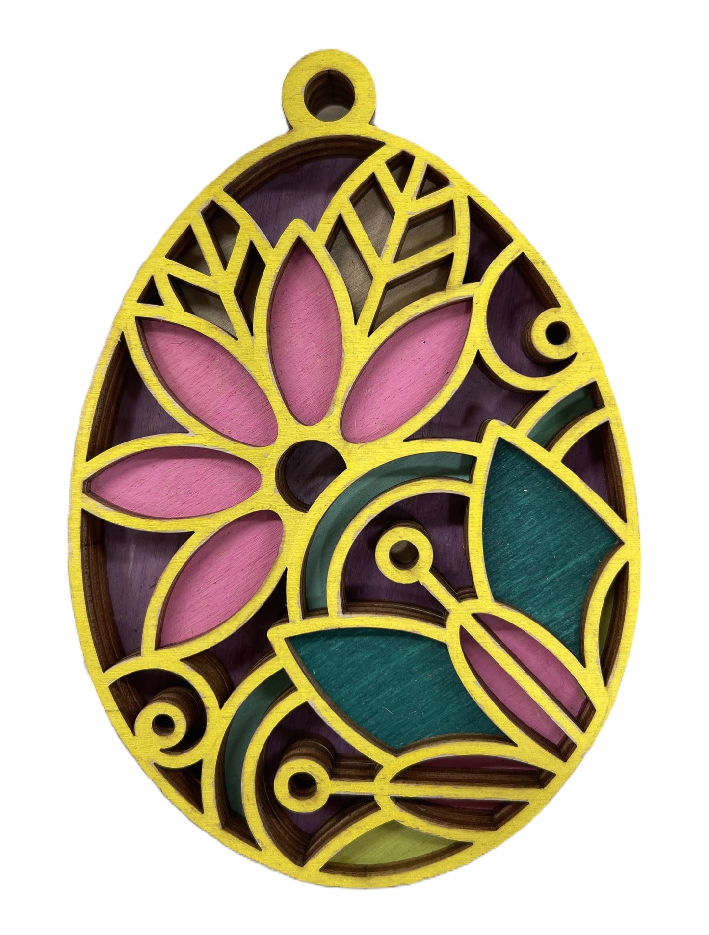 Easter Egg Flower Ornament Door Sign Unfinished Wood DIY Kit ES6