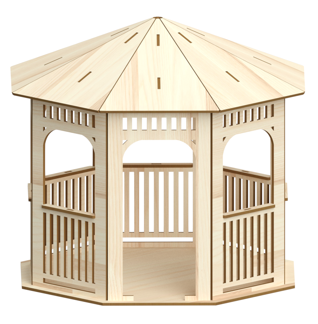 Gazebo Wedding Table Centerpiece Unfinished Wood DIY Kit