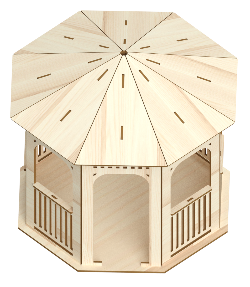 Gazebo Wedding Table Centerpiece Unfinished Wood DIY Kit