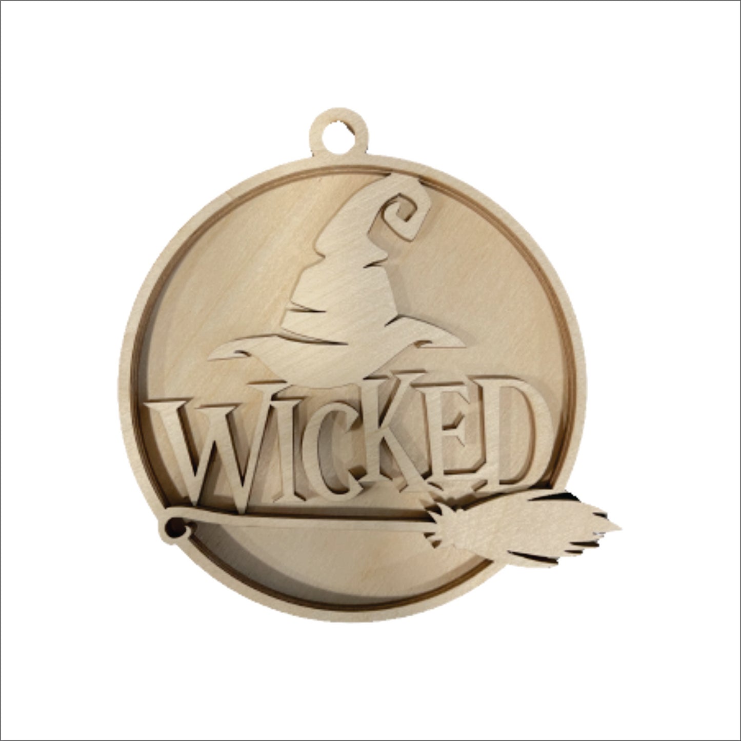 Wicked Witch Ornament Door Sign Unfinished Wood DIY Kit HA33