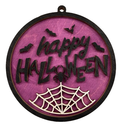 Happy Halloween Door Sign Unfinished Wood DIY Kit HA35