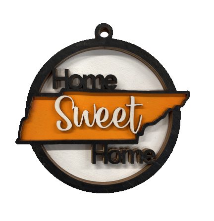 Home Sweet Home Tennessee Ornament Door Sign Unfinished Wood DIY Kit HM3