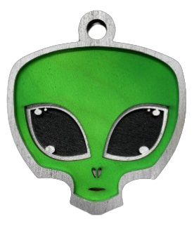 Alien Ornament Door Sign Unfinished Wood DIY Kit MY4