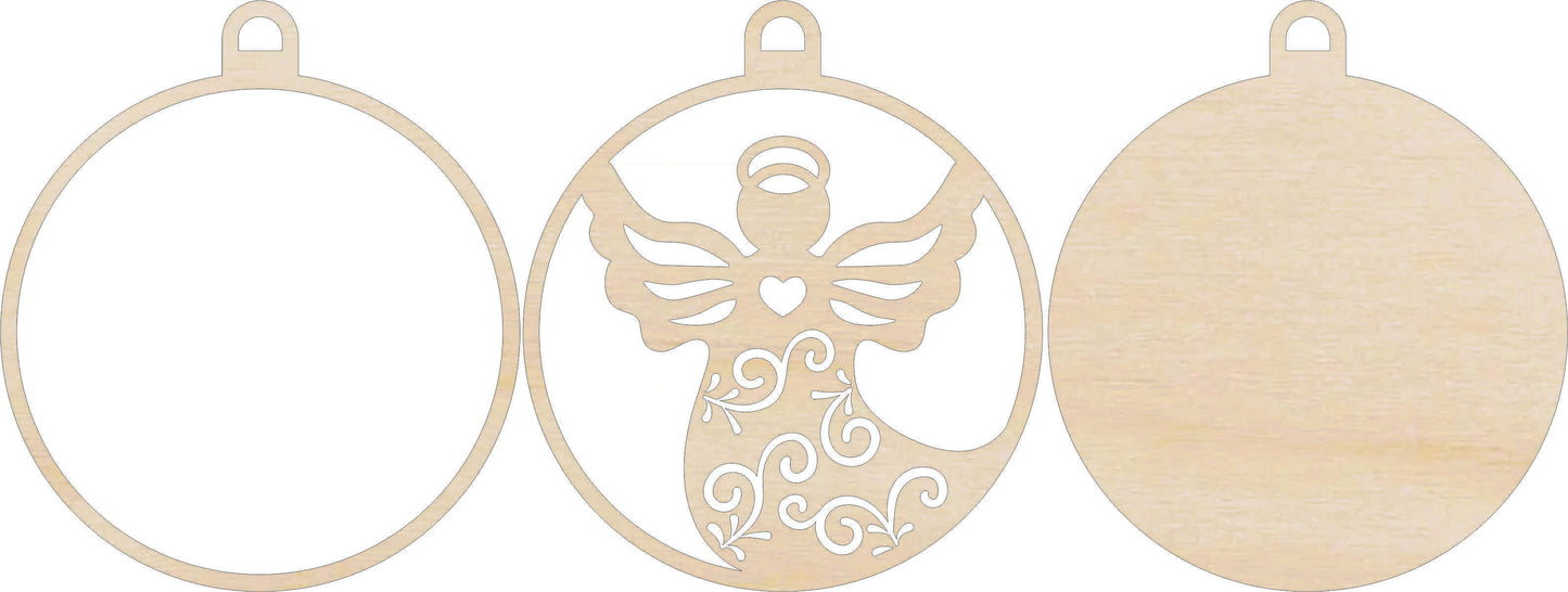 Angel Christmas Ornament Door Sign Unfinished Wood DIY Kit RE16