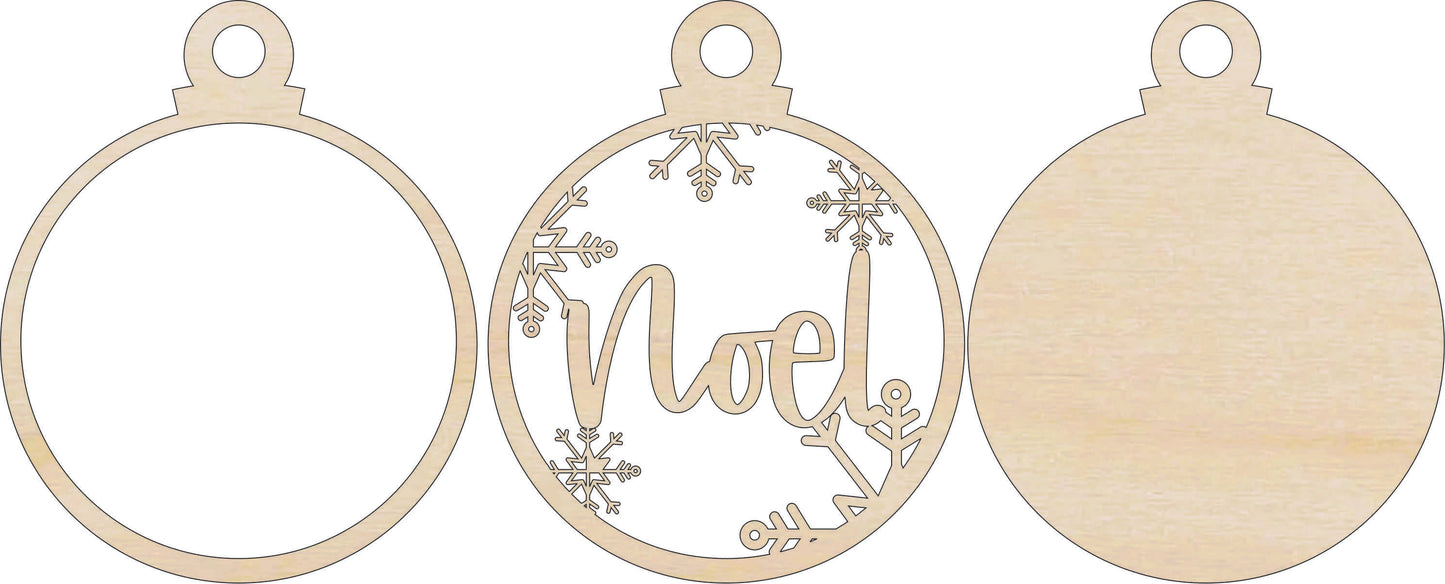 Noel Christmas Ornament Door Sign Unfinished Wood DIY Kit RE6