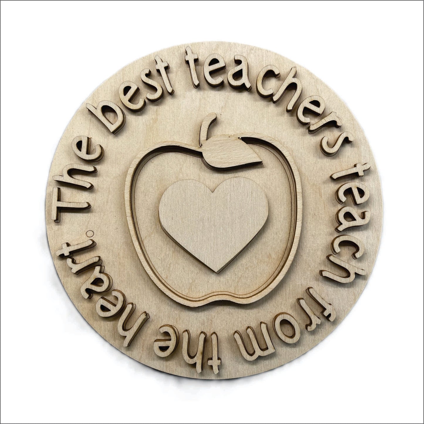 Best Teacher Door Sign Unfinished Wood DIY Kit SC2