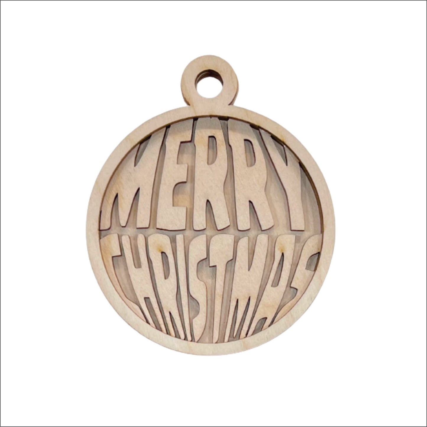 Merry Christmas Ornament Door Sign Unfinished Wood DIY Kit XM16