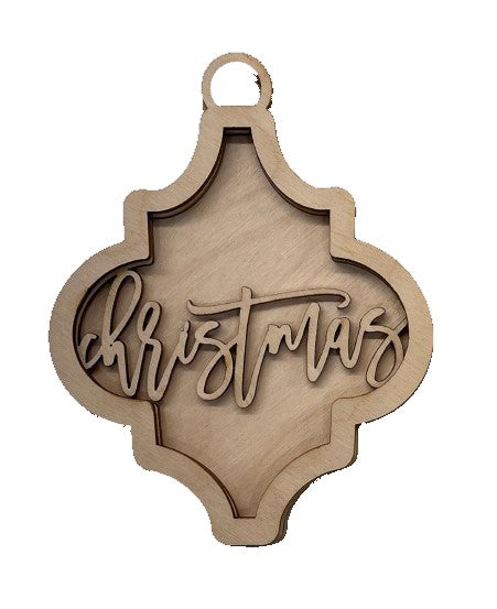 Christmas Ornament Door Sign Unfinished Wood DIY Kit XM33