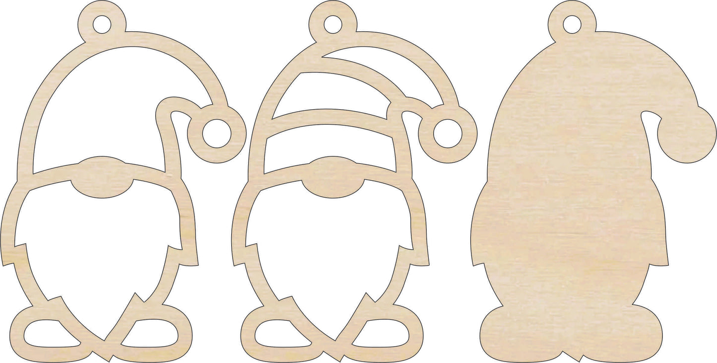 Gnome Christmas Ornament Door Sign Unfinished Wood DIY Kit XM40